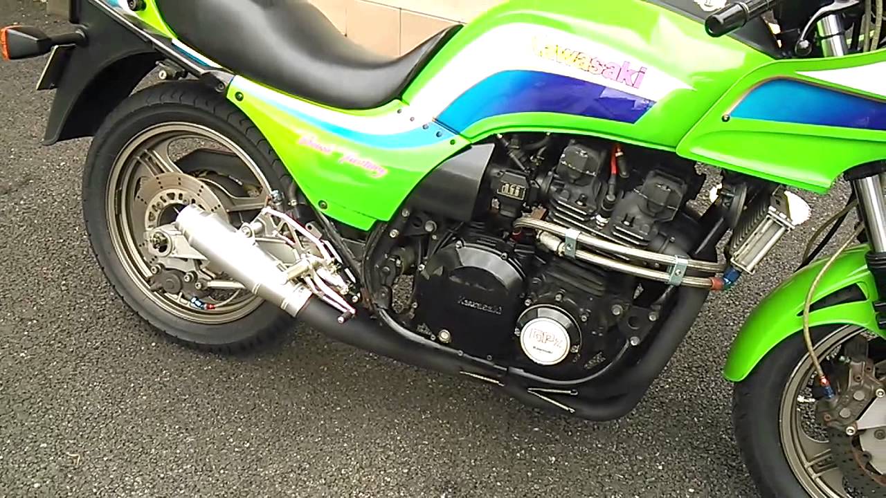 GPZ1100F イエローコーンマフラー PROHEADER サウンド - YouTube