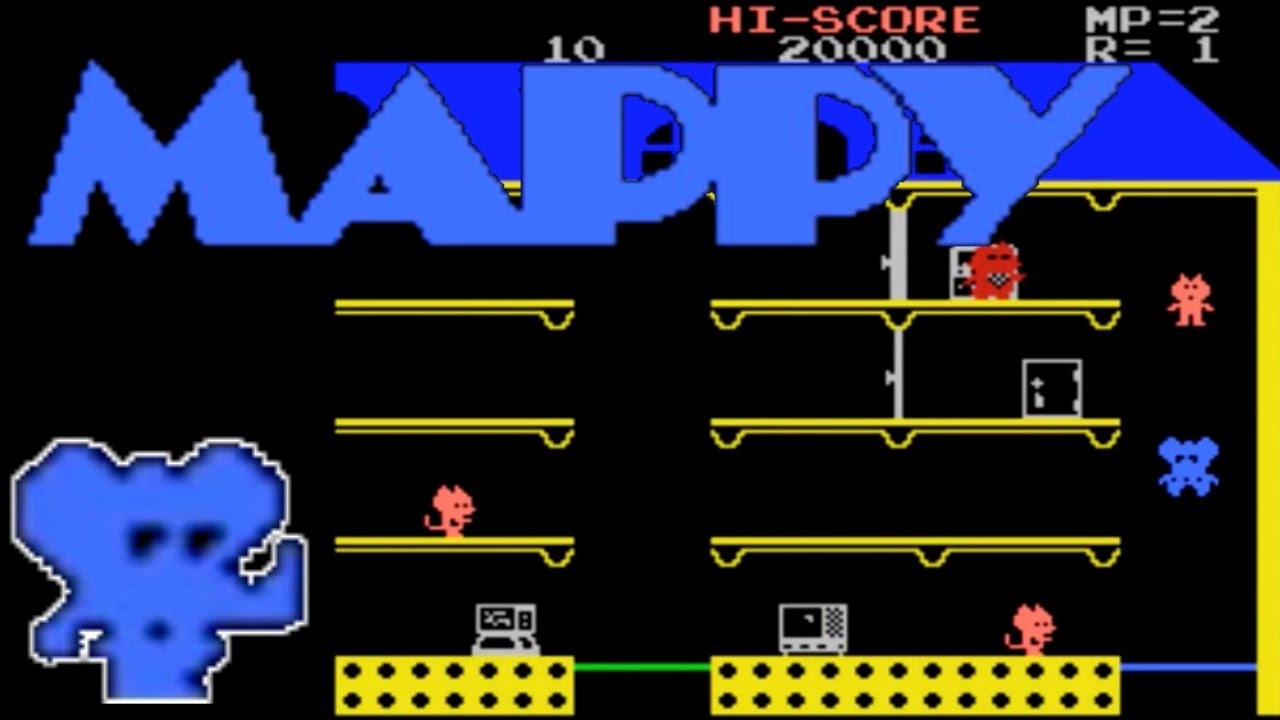 MSX】マッピー【1周クリアまで】(8面ループ) - YouTube