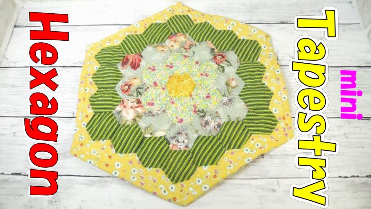 Hexagon Mini Tapestry] ☆Finish the top you made previously☆Can