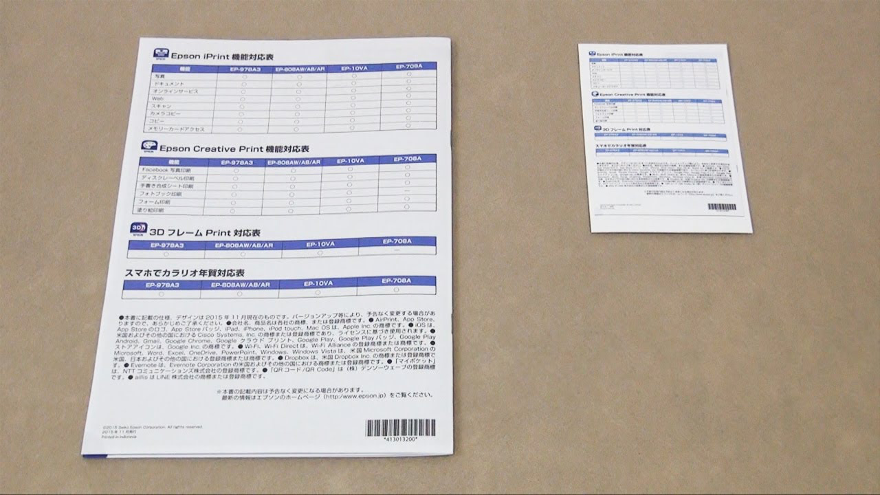 A4サイズの原稿をハガキに縮小コピーする （エプソン EP-711A,EP-710A