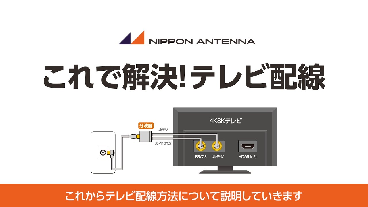 Wiring Method] This will solve the problem! TV Wiring | Nippon