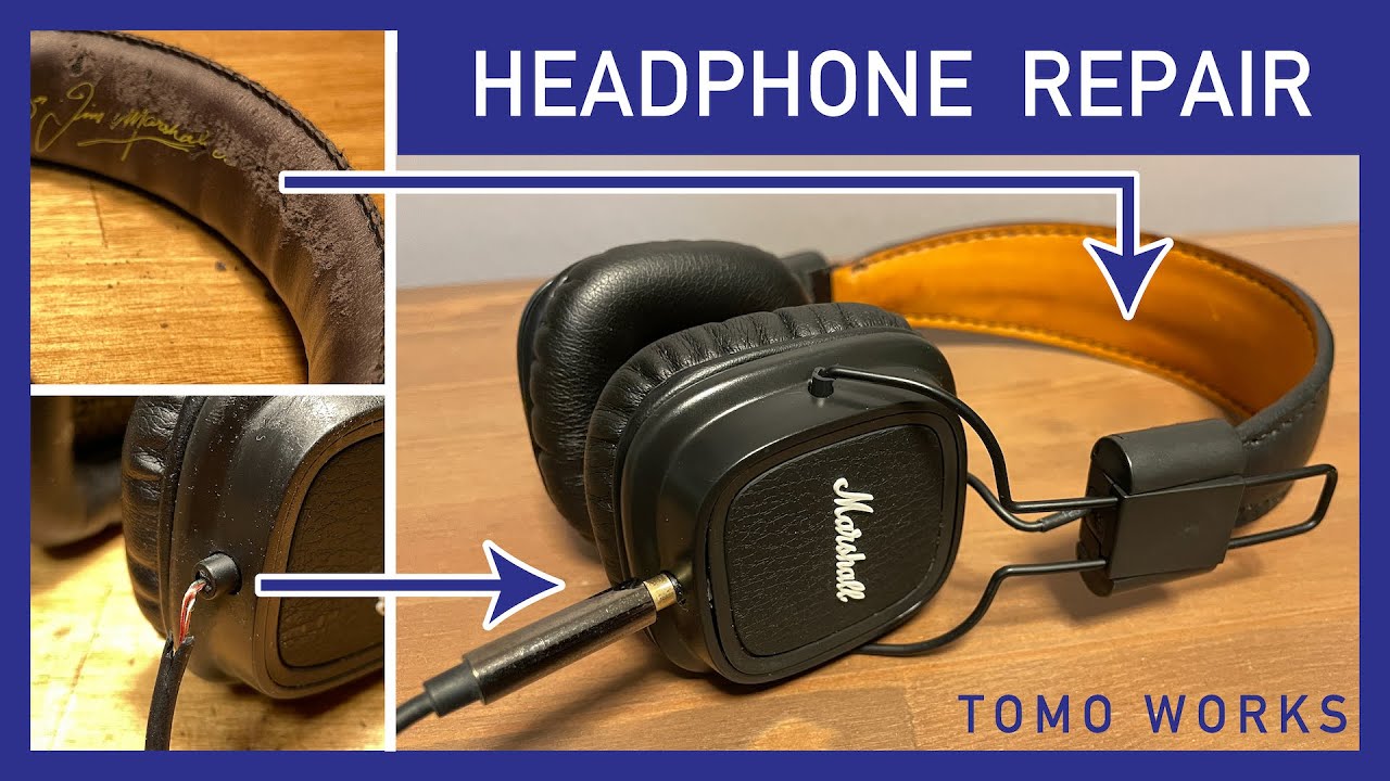 ジャンク修理】ボロボロのヘッドホンを修理&改造 ヘッドバンド張り替え