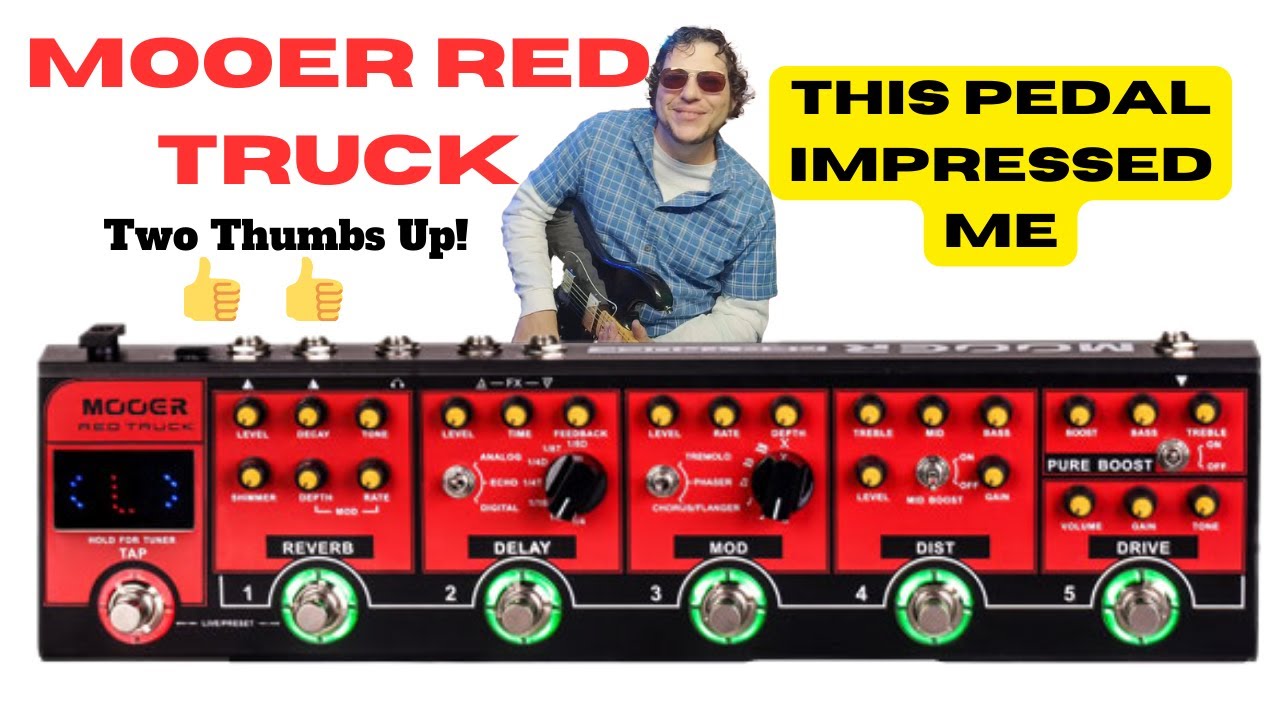 MOOER RED TRUCK COMBINED EFFECTS PEDAL - YouTube