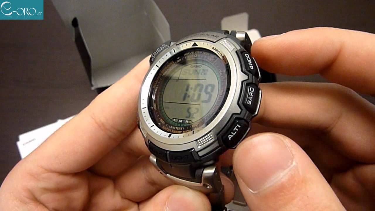 CASIO Protrek Mens Watch PRW-1300T-7V - E-oro.gr - YouTube
