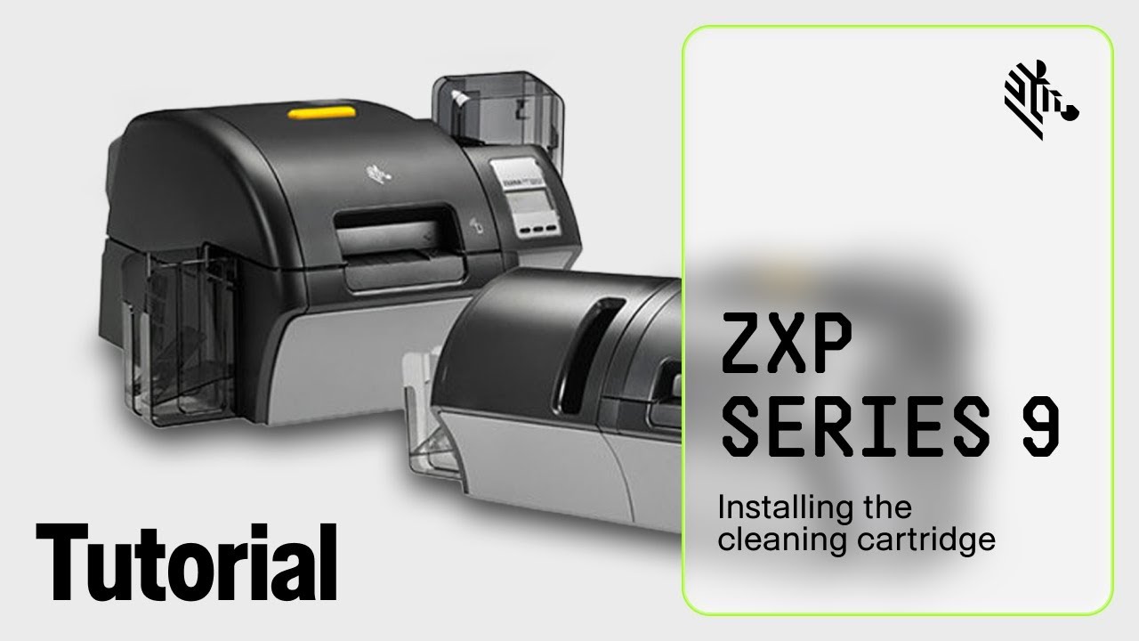 Zebra ZXP 9 How To: Install the Cleaning Cartridge - YouTube