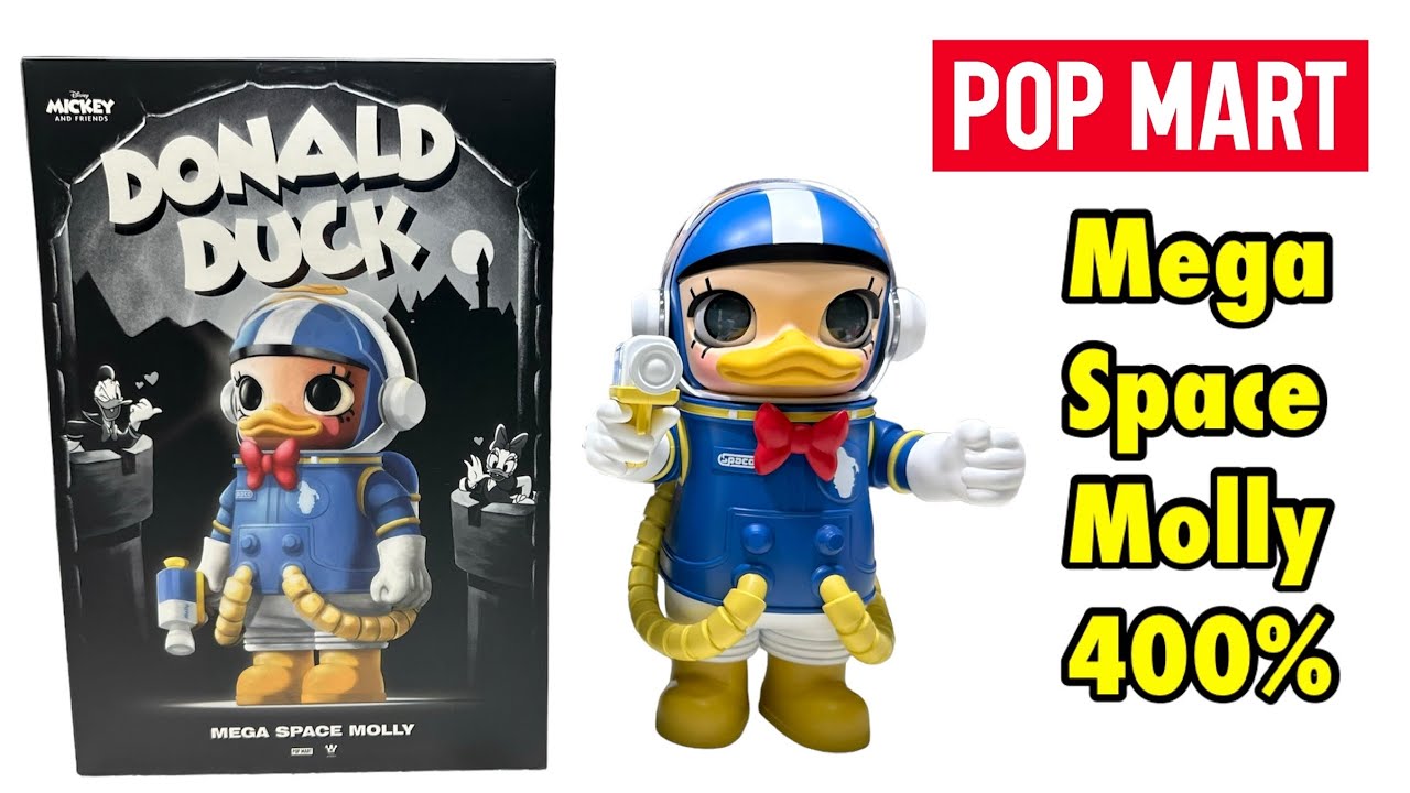 Unbox and Review POP MART MEGA SPACE MOLLY 400% Donald Duck - YouTube