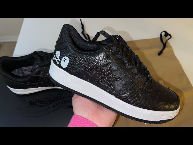 Neighborhood x bape bapesta review - YouTube