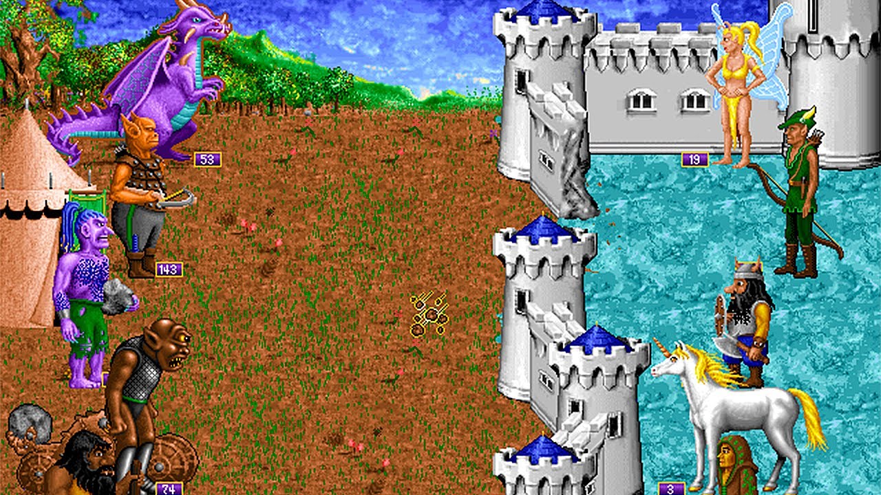 Heroes of Might and Magic (MS-DOS, 1995) - gameplay - YouTube