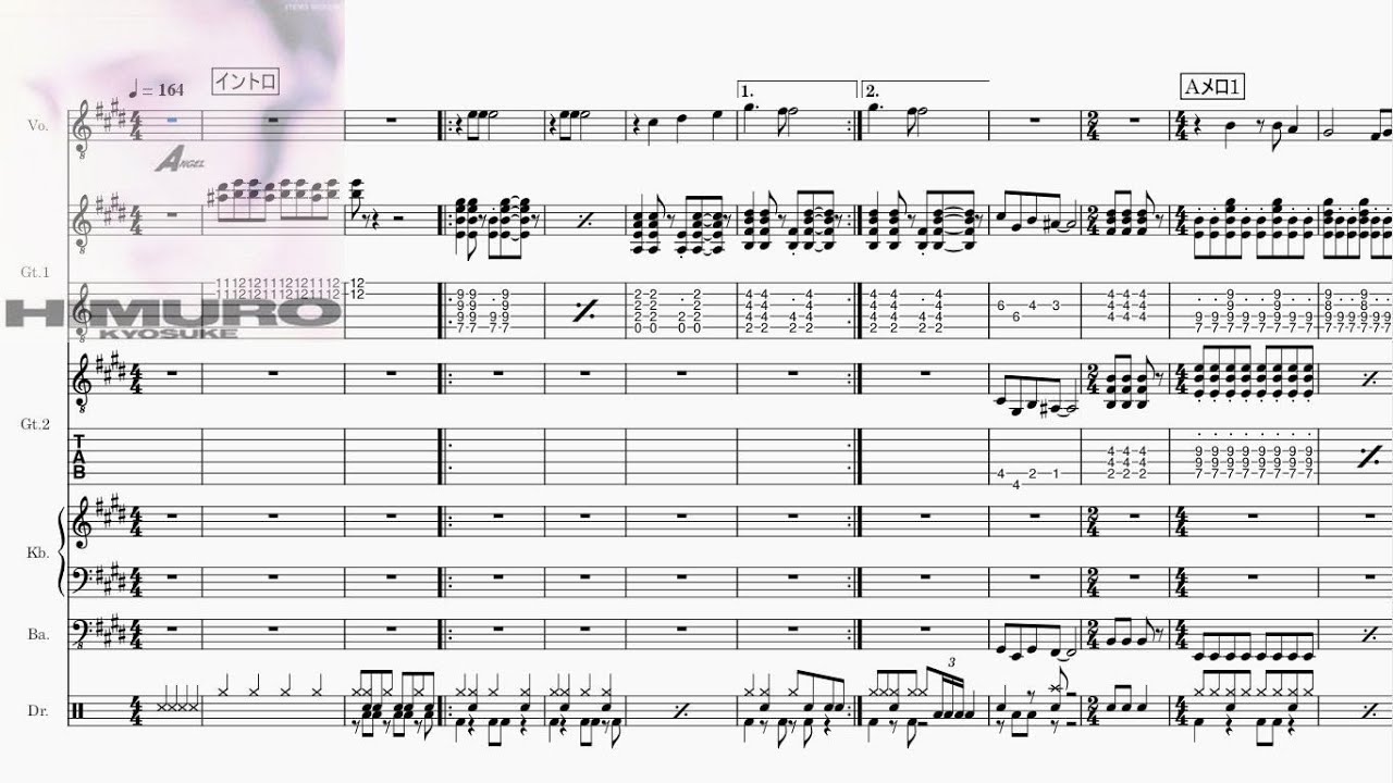 Band-Score]ANGEL(氷室京介) - YouTube