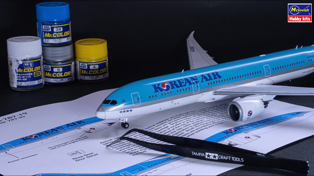 Boeing 787-9 Korean Air - Full Build #scalemodeling