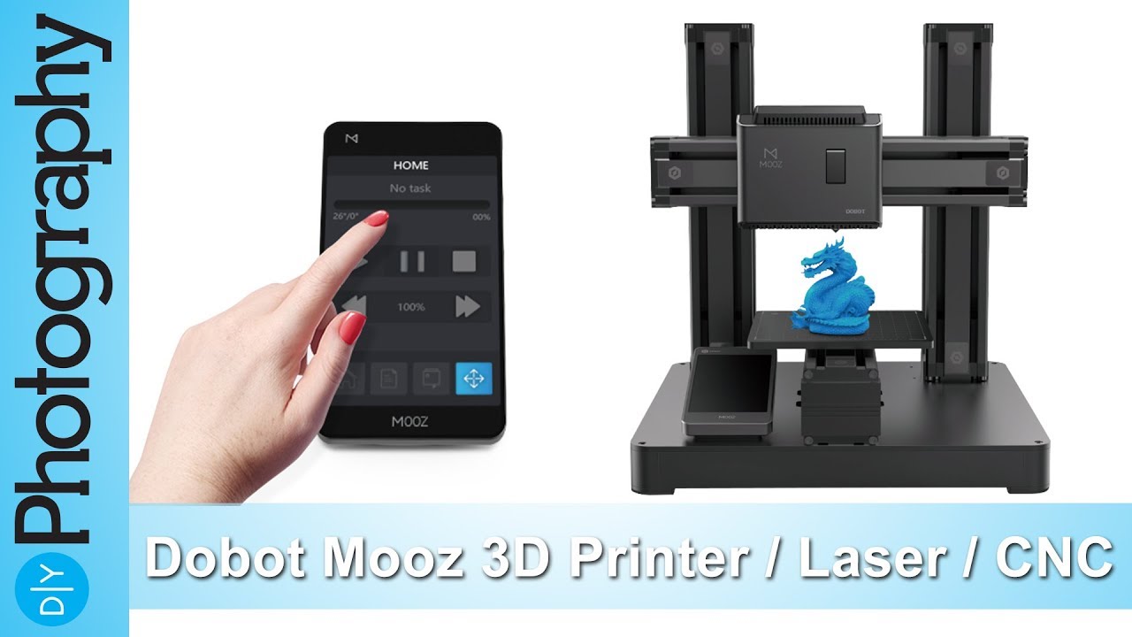 This is the Dobot Mooz 3D Printer, laser engraver & CNC machine
