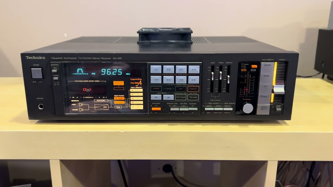 Technics SA-550 Receiver from 1984, TV Tuner Sound - YouTube