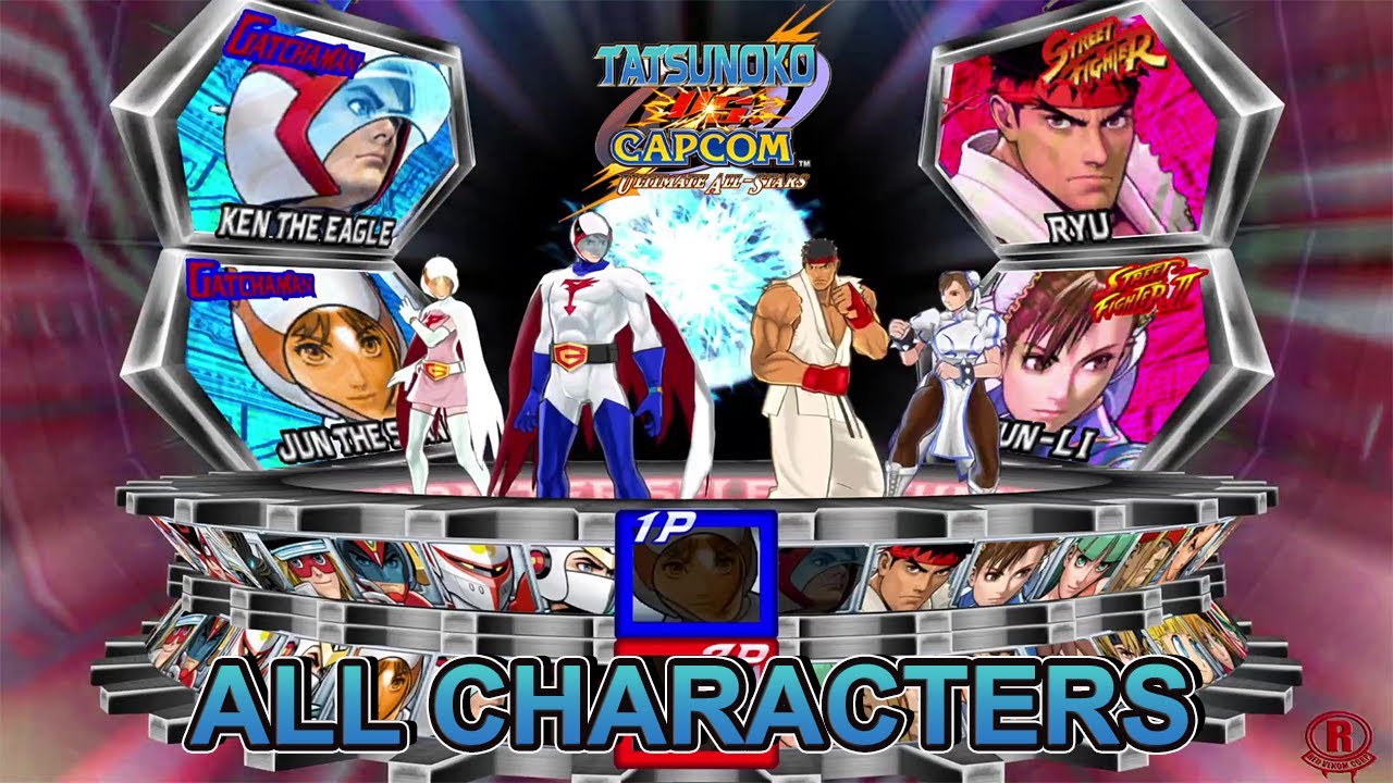 Tatsunoko vs. Capcom: Ultimate All-Stars - All Characters & Stages