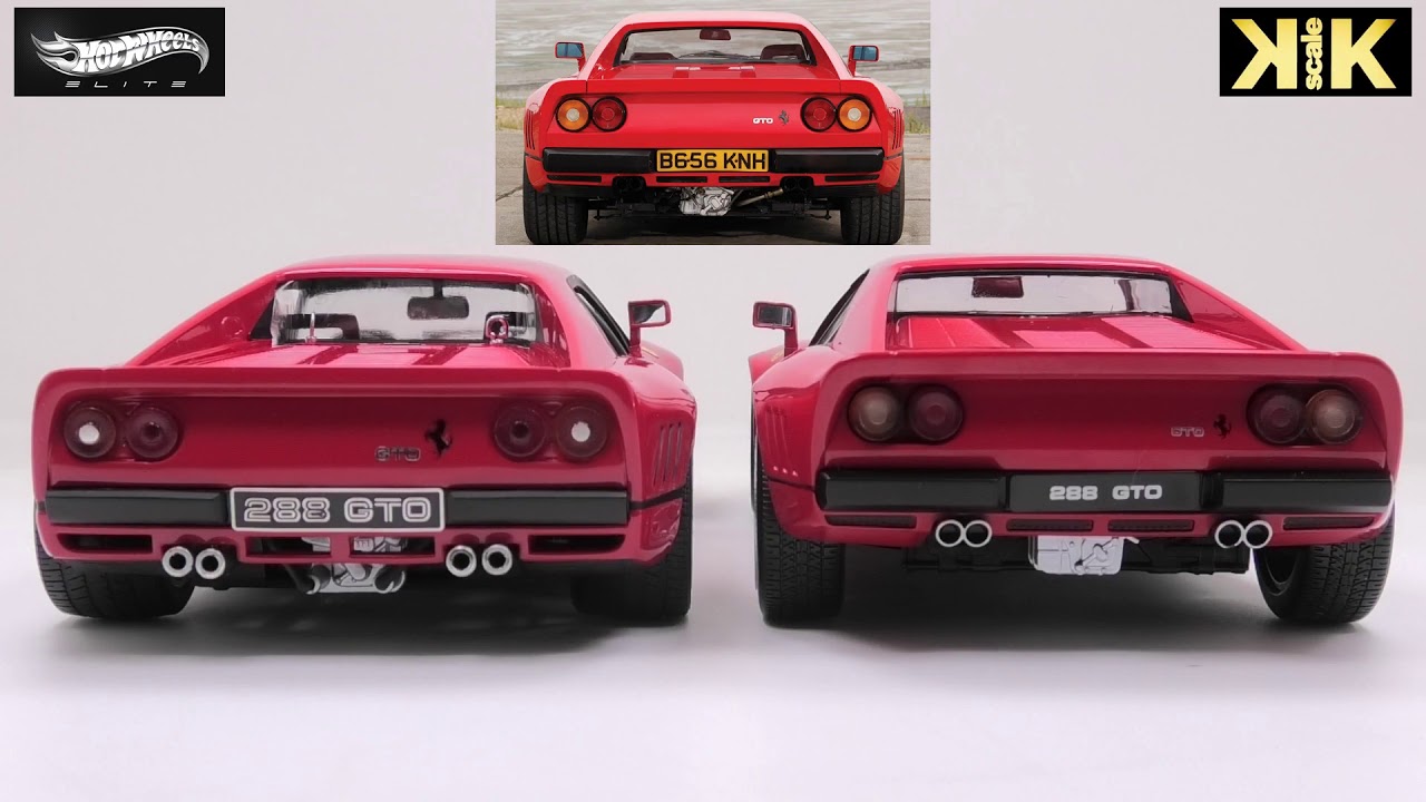 1/18 FERRARI 288 GTO - KK Scale model VS Hotwheels Elite Model