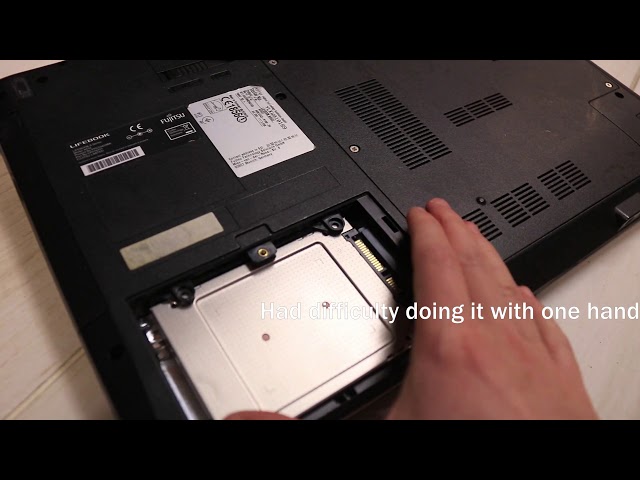 FUJITSU LIFEBOOK A532 laptop SSD install - YouTube