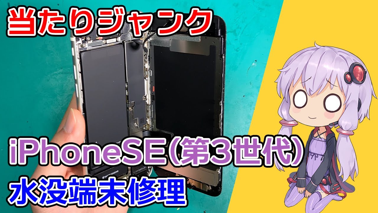 水没したiPhone SE (第3世代)のジャンクを買ってみた - YouTube