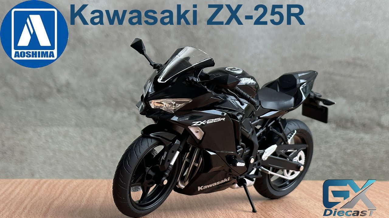 AOSHIMA 1/12 Kawasaki Ninja ZX-25R (Black) - YouTube