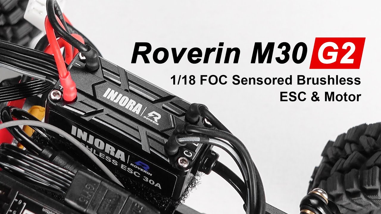 INJORA Roverin M30 G2 FOC Sensored Brushless ESC & Motor for 1/18