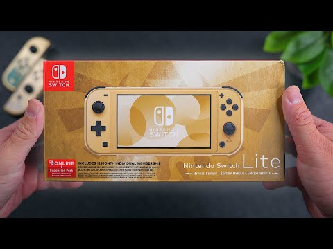 Nintendo Switch Lite HYRULE EDITION Unboxing & First Impressions
