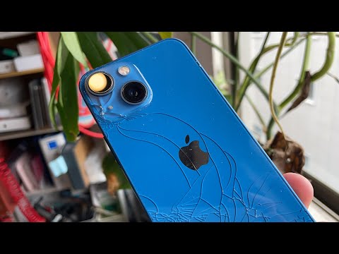 iPhone 13 mini バックパネル割れ交換修理 - YouTube