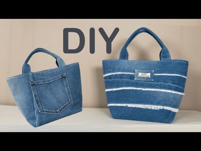 793 にさおり黒と白花柄デニムリメイクバック ハンドメイド2点 793 に