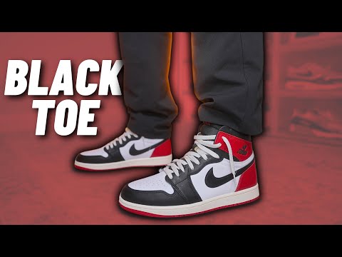 BIG CHANGES! Jordan 1 High Black Toe Reimagined Review - YouTube