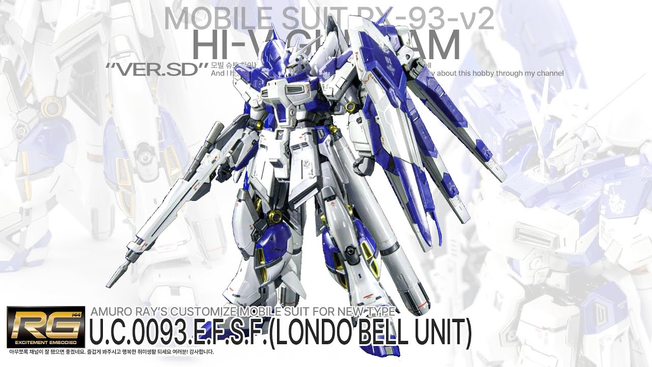 RG 1/144 Hi-NU Gundam CUSTOM BUILD Titanium finish VER Gunpla