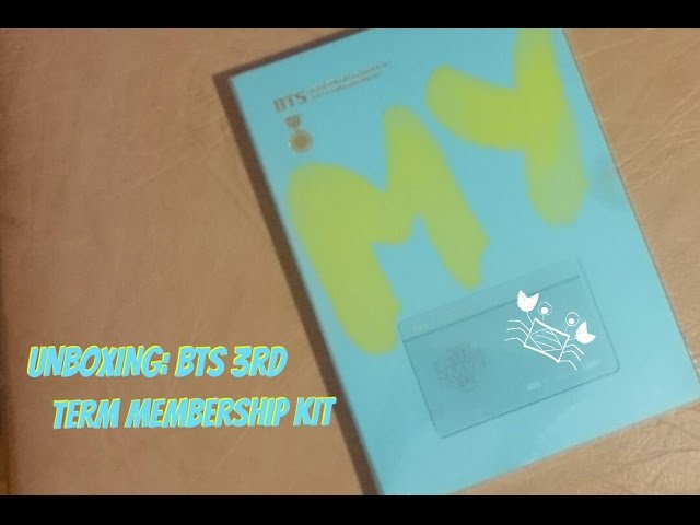 UNBOXING | BTS 3RD TERM MEMBERSHIP KIT - YouTube