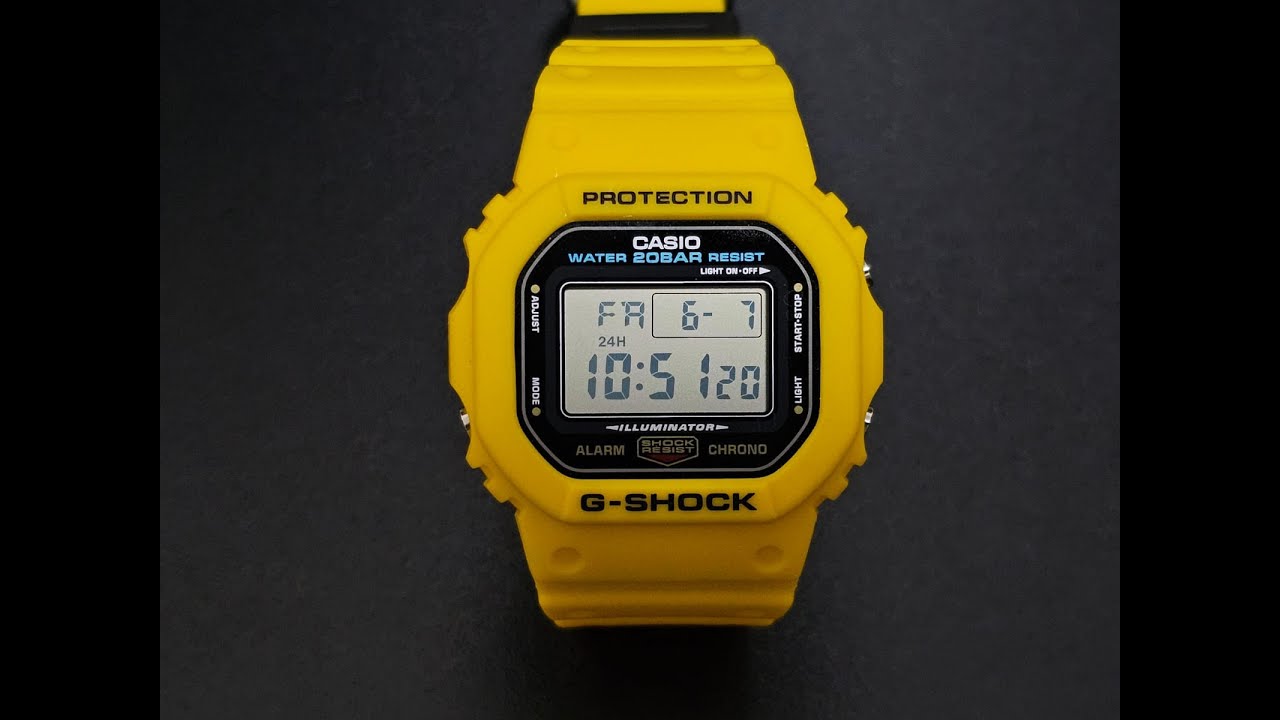 Bright Yellow DW-5600REC 🌞 - YouTube
