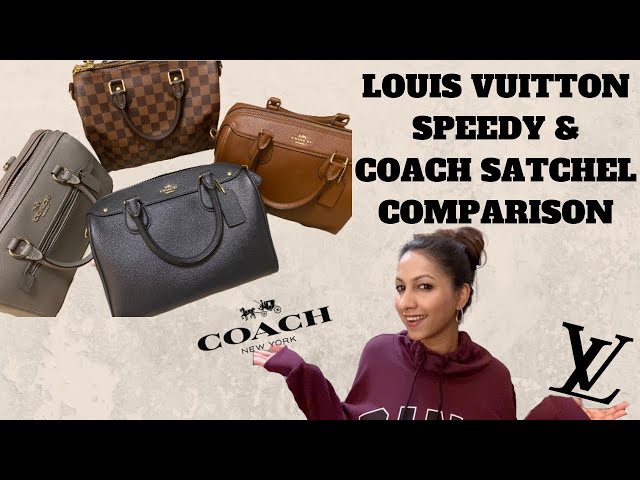 LOUIS VUITTON SPEEDY 25 & COACH SATCHEL COMPARISON - YouTube