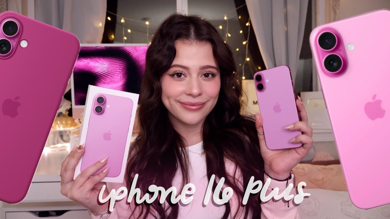 Pink iPhone 16 Plus UNBOXING *finally a PINK iPhone!!*⁺˚⋆୭