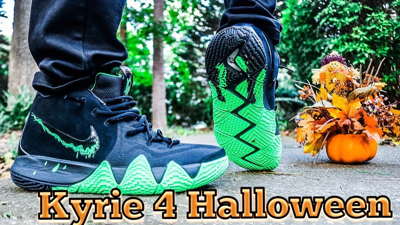 NIKE KYRIE 4 HALLOWEEN REVIEW & DOPE ON FEET!! - YouTube
