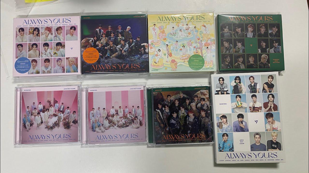 Seventeen Always Yours Japan Album Unboxing (All versions + WV