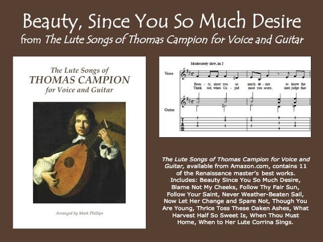 The Lute Songs of Thomas Campion for Voice and Guitar - YouTube