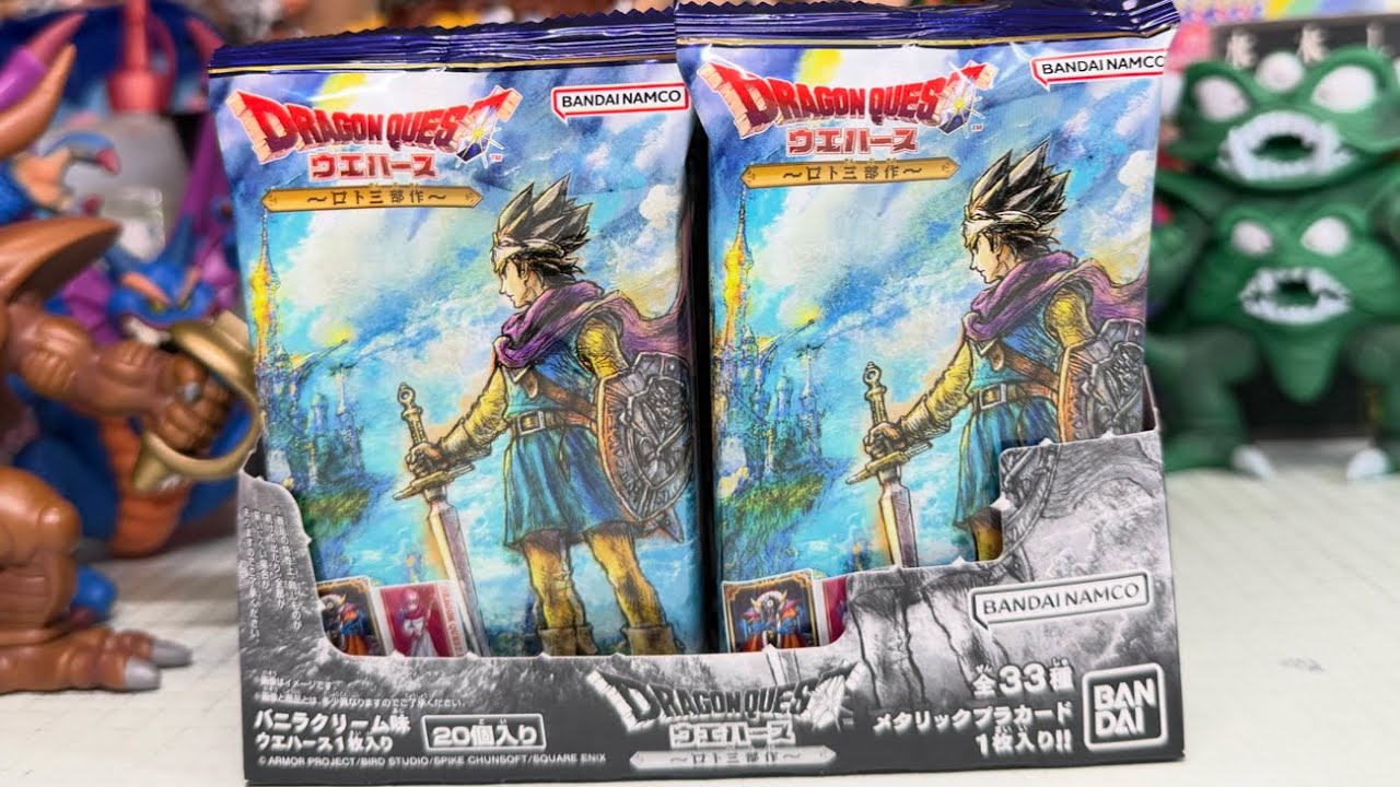 Dragon Quest Wafers Roto Trilogy, 33 Types, Unboxing Review [BOX