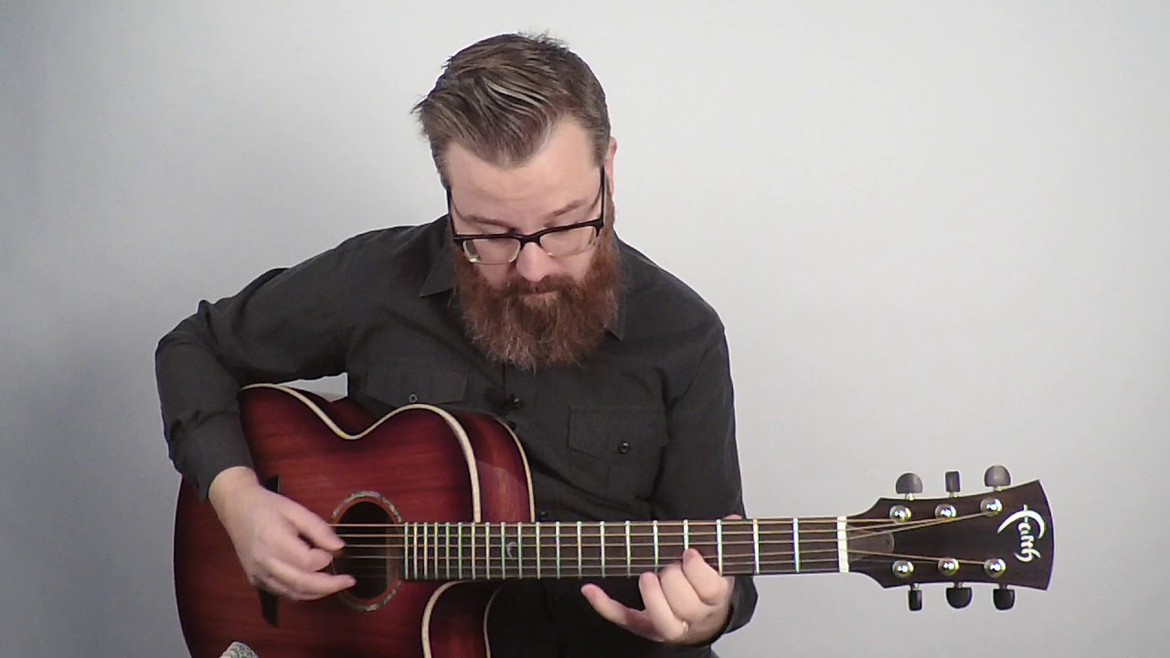 Faith Guitars Blood Moon Venus FVBMB Acoustic Electric - YouTube