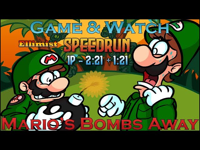 Game & Watch - Mario's Bombs Away Handheld Speedrun - 1P Game A
