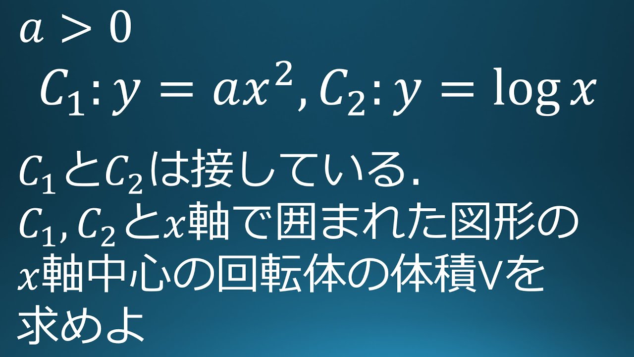 大学入試問題#50 神戸大学2016 x軸回転体 - YouTube
