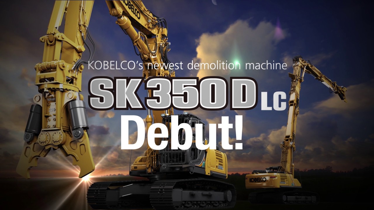 KOBELCO SK350DLC Demolition Excavator - YouTube
