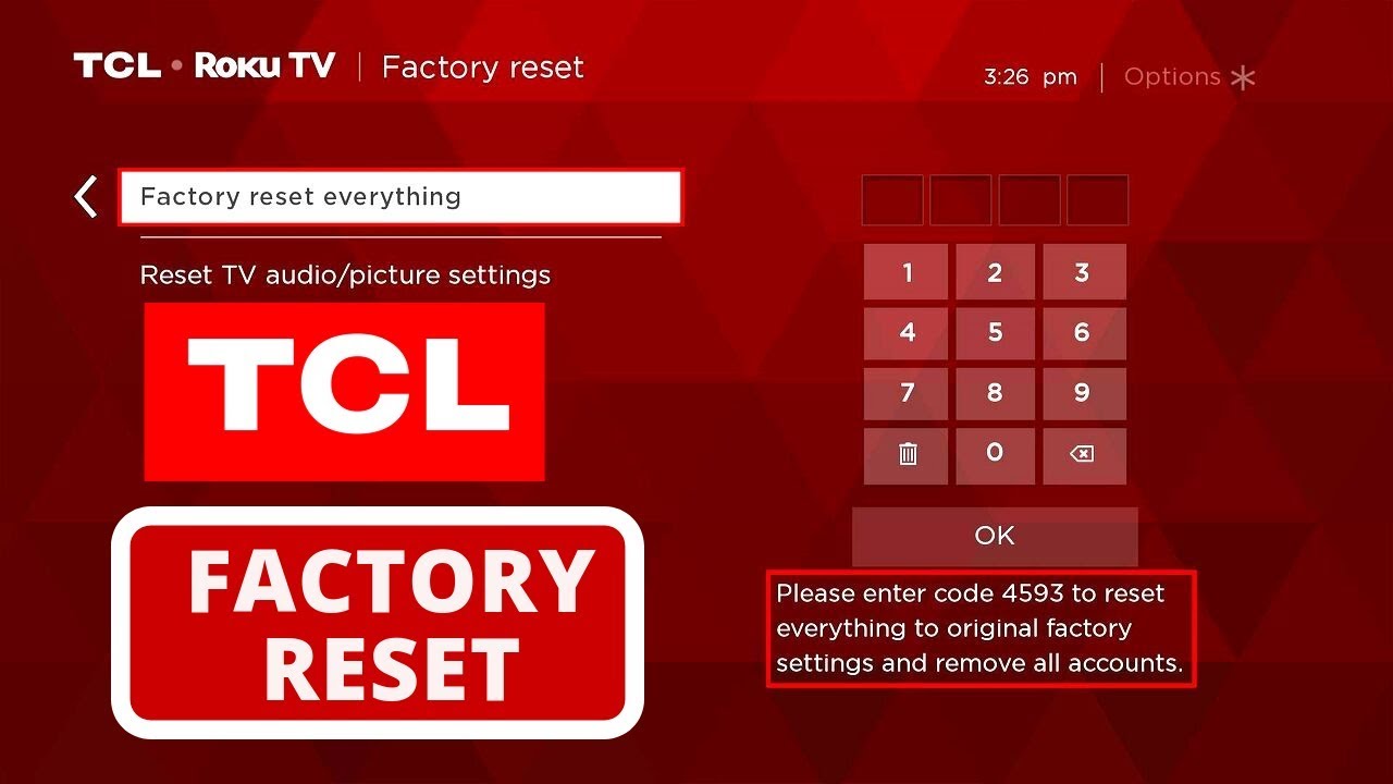 How to Perform a Factory Reset on TCL TV || Hard Reset a TCL TV