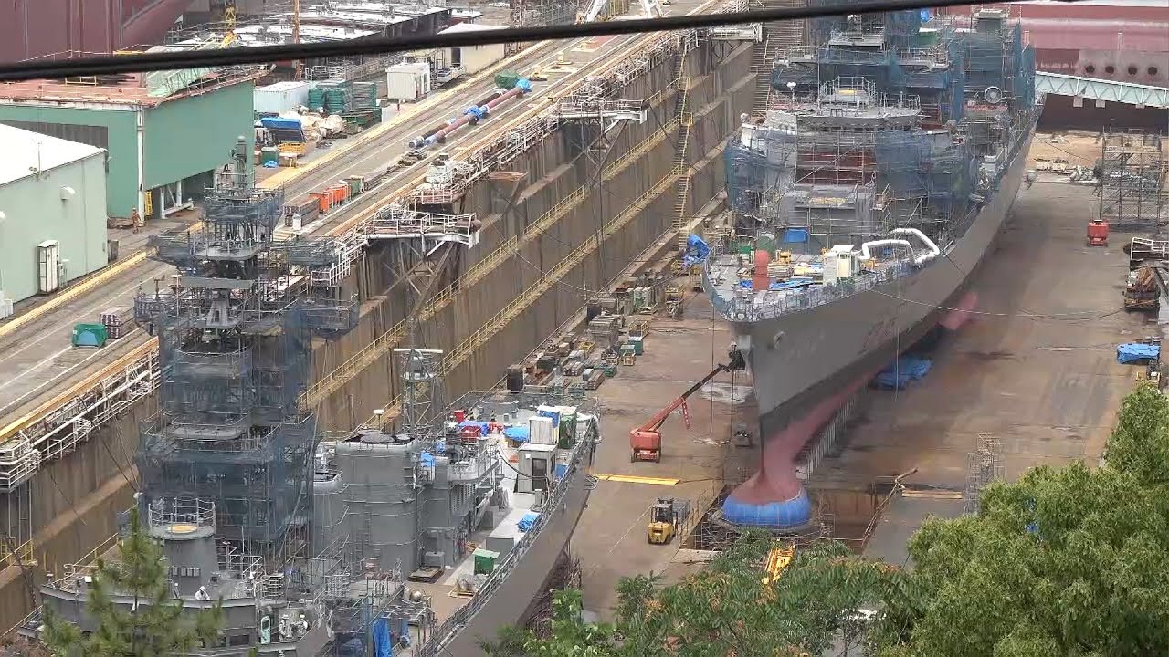 2025海上自衛隊呉基地 空母KAGA「6月21日（土）JMU呉・戦艦大和ドック