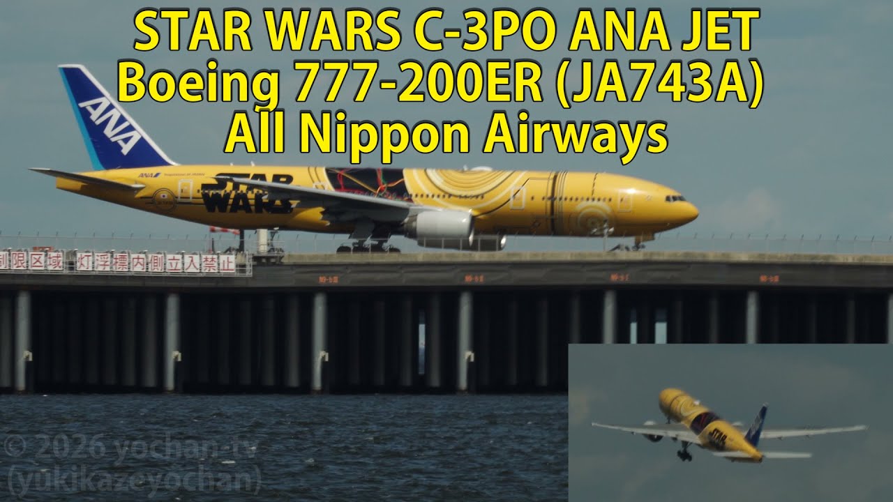 航空機・ヘリコプター C-3PO ANA JET B777-200ER JA743A 1/2 STAR WARS