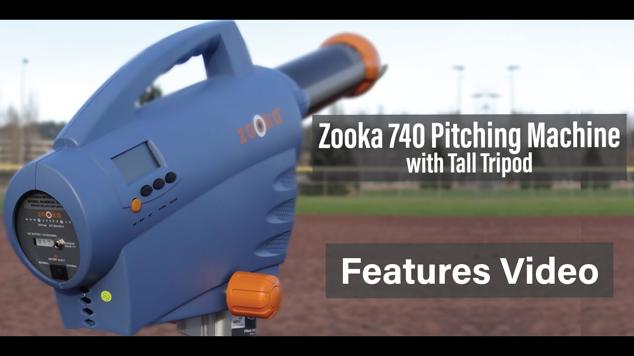 Zooka Pitching Machine Tall Tripod Battery Powered | ZS740