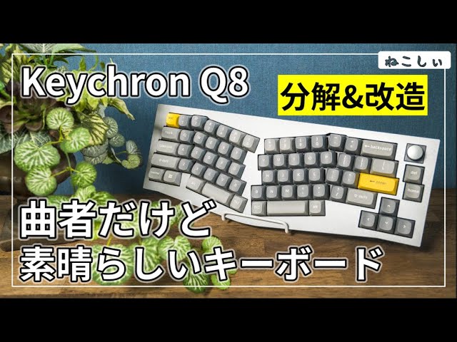 レビュー Keychron Q8 打鍵音改善改造(メカニカルキーボード)] Alice