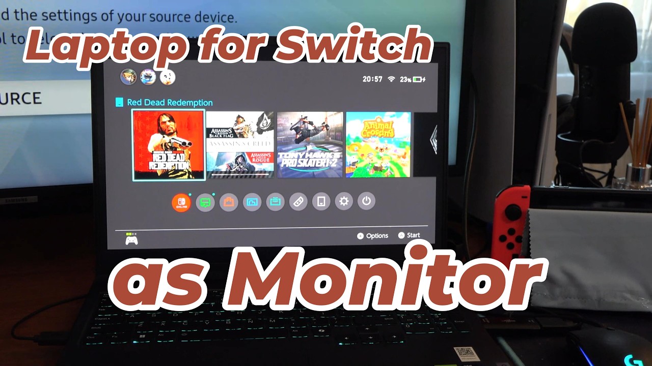 Use laptop as monitor for Nintendo Switch 1 & 2 (tutorial) - YouTube