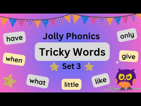 ⭐️Jolly Phonics Tricky Words | Set 3 | High Frequency Words