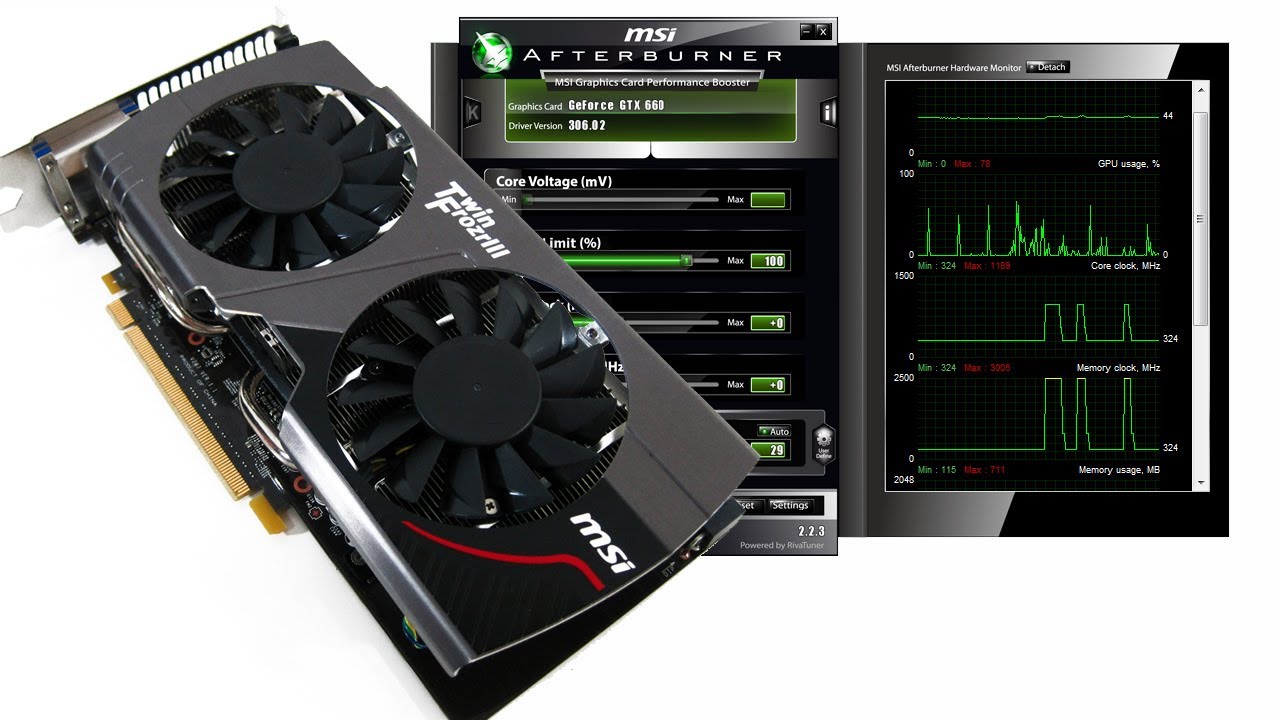 Overclocking MSI GTX 660 Twin Frozr OC with MSI Afterburner - YouTube