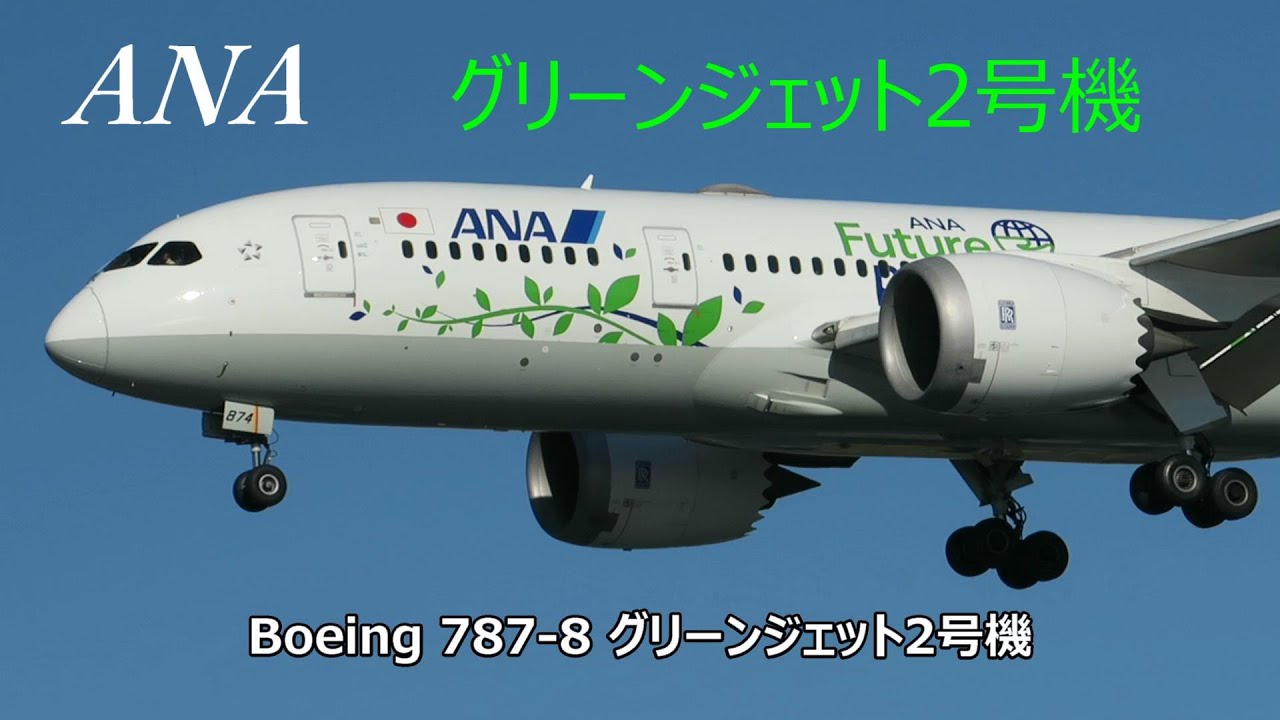 緑の787-8 グリーンジェット2号機 来ました 高知空港 2023 10 - YouTube