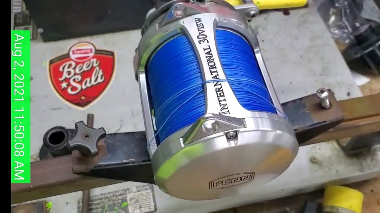 Penn International 30visw Spooling 80lb Cortland Hollow core 16