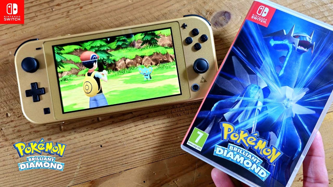 Pokémon Brilliant Diamond Nintendo Switch Lite Gameplay - YouTube